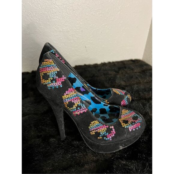 Iron Fist Sugar Hiccup Platform Pumps skull 7 - Picture 3 of 6